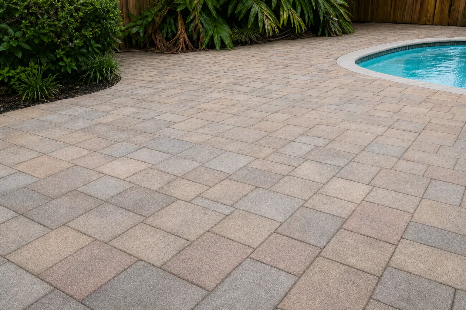 After paver cleaning and joint prep in Jacksonville showing restored color