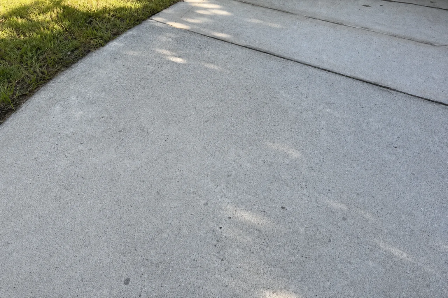 After oil and organic stain cleaning on Jacksonville concrete